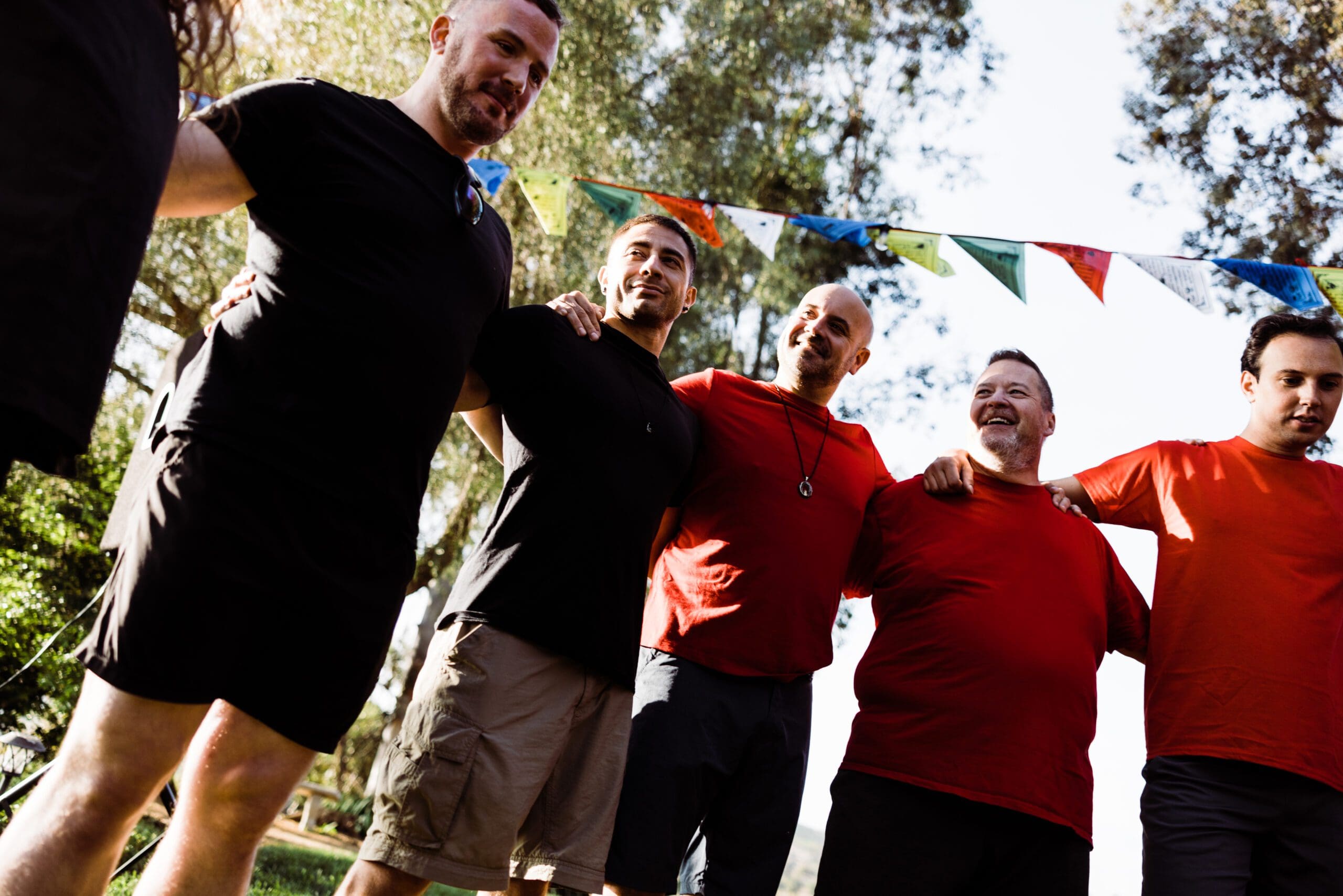 Men's group circle with Timothy Bish.